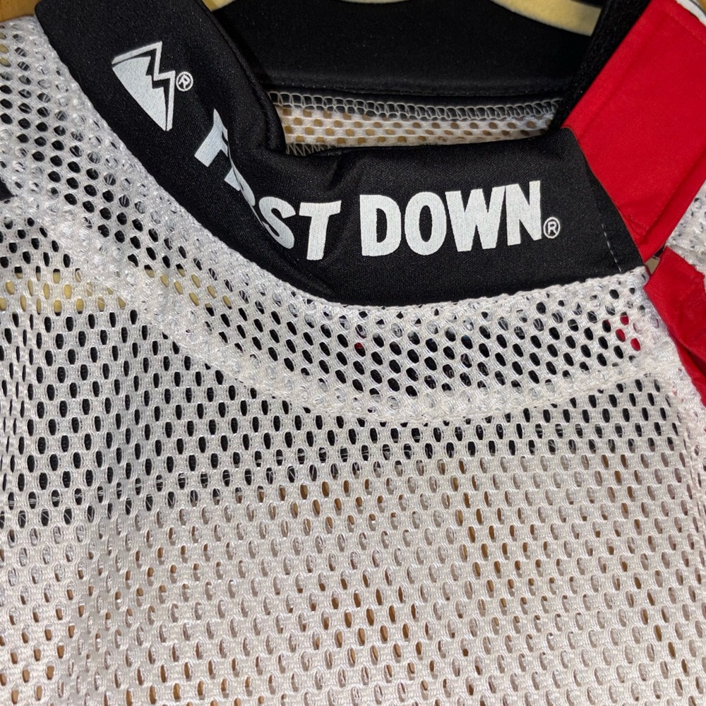 First Down Y2k Mesh Pullover Jacket Oversized Bla… - image 3